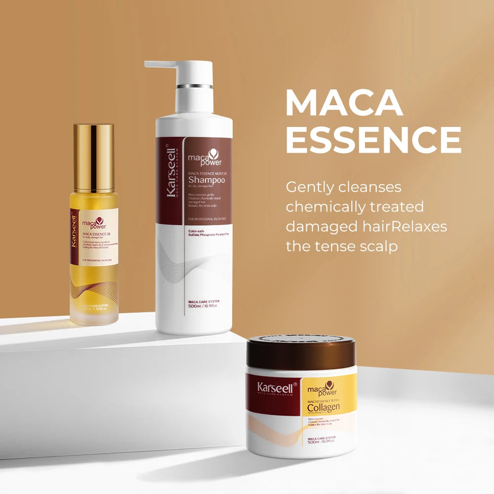 Karseell Collagen Hair Mask Shampoo and Argan Oil Repair Set