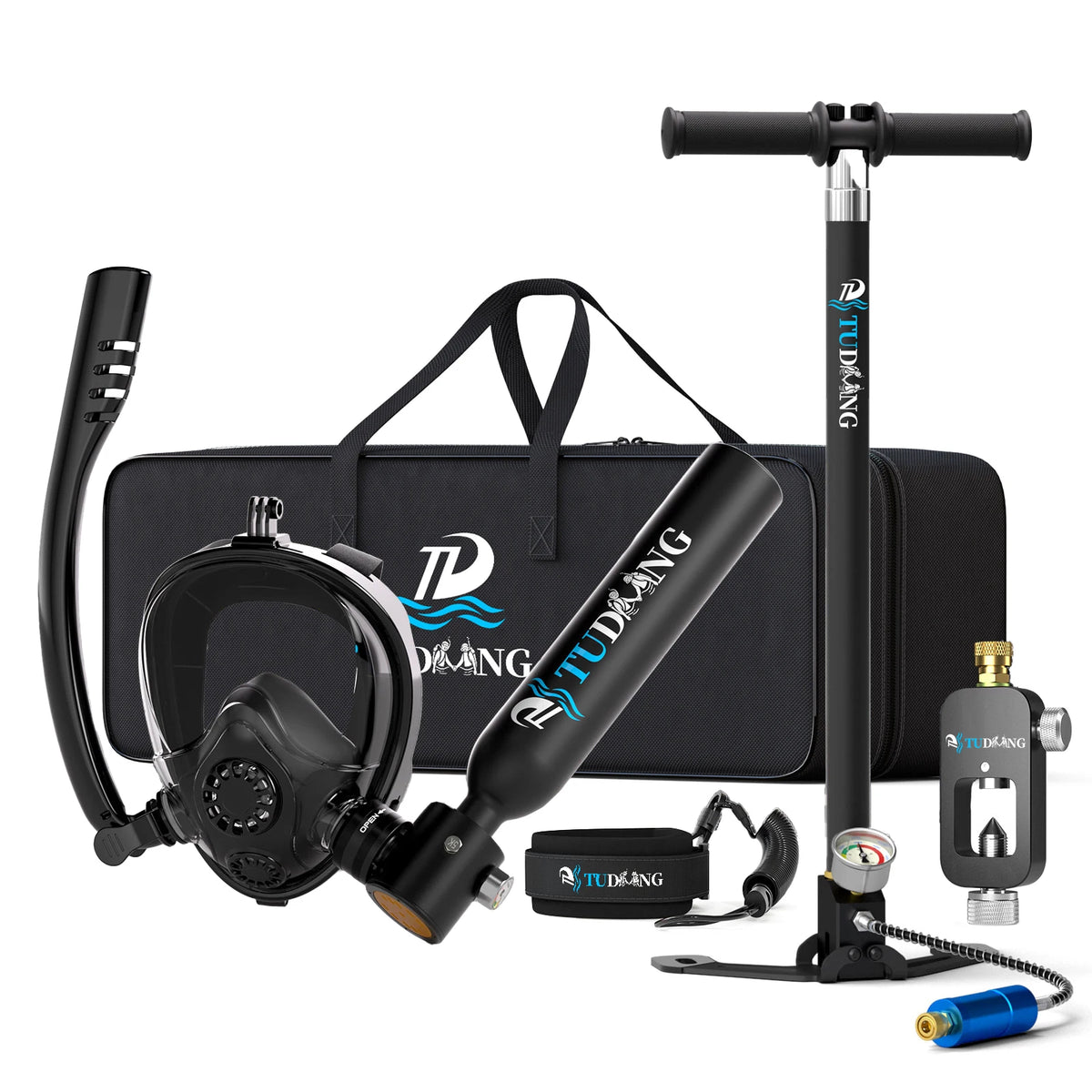 TUDIVING Portable Scuba Diving Tank With Mask For Underwater Training
