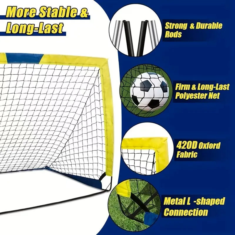 4'x 3' Portable Soccer Goals ,2 Set Soccer Goal,for Backyard or Indoor Pop Up Soccer Net
