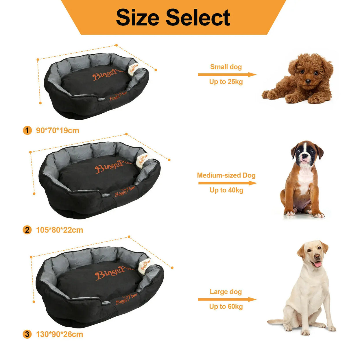 BINGOPAW Waterproof Orthopedic Sofa Bed For Dogs And Cats