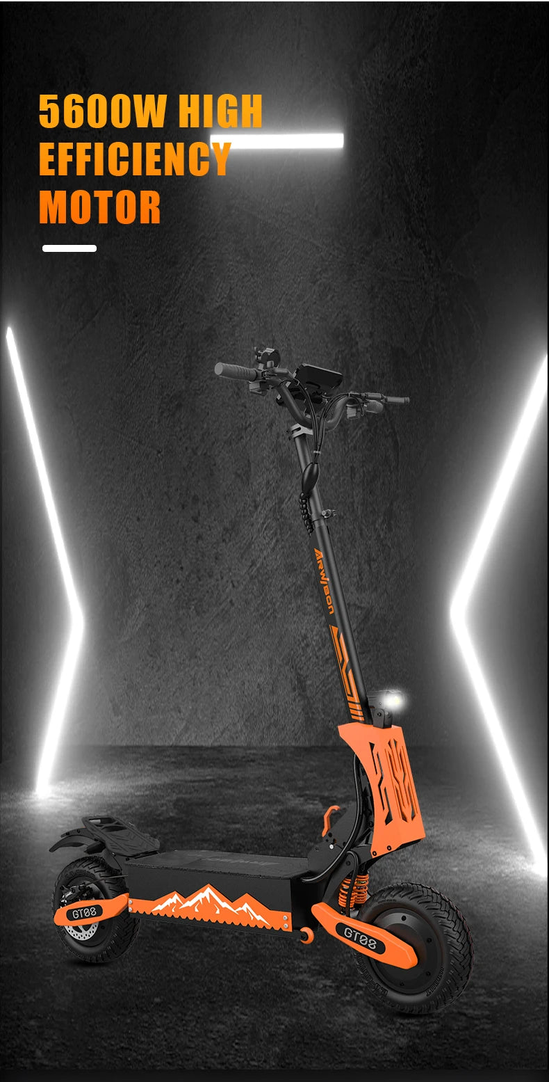 Arwibon Dual Motor Adult Electric Scooter With Off Road Tires