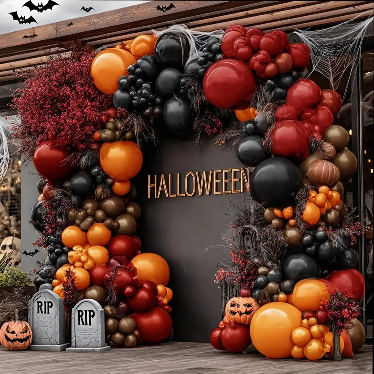 Halloween Balloon Garland Arch Kit for Spooky Party Decorations