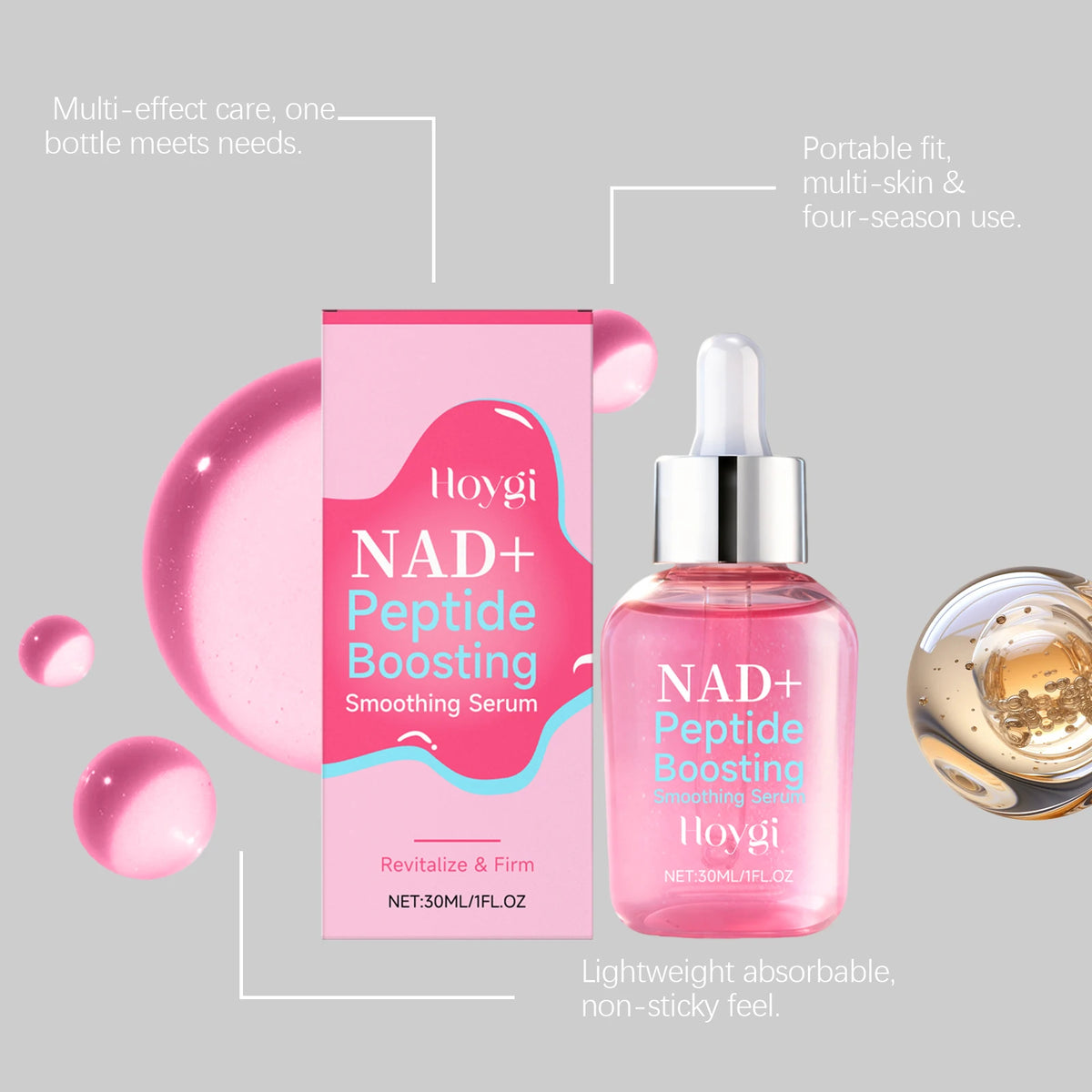 NAD Plus Peptide Serum and Cream Duo for Firming Skin