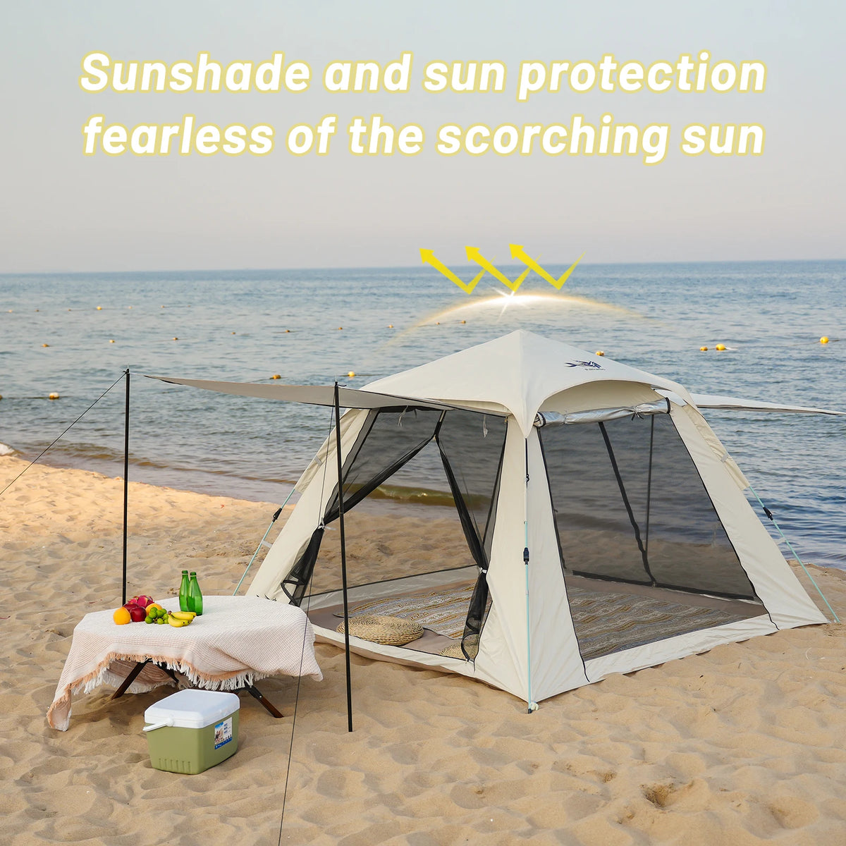 PAKICETUS 1-3 Person Pop Up Inflatable Camping Tent, 60s Quick Setup, Double Doors, Spacious Interior, Upgraded Ventilation, Portable Carry Bag for Outdoor Backpacking Car Camping