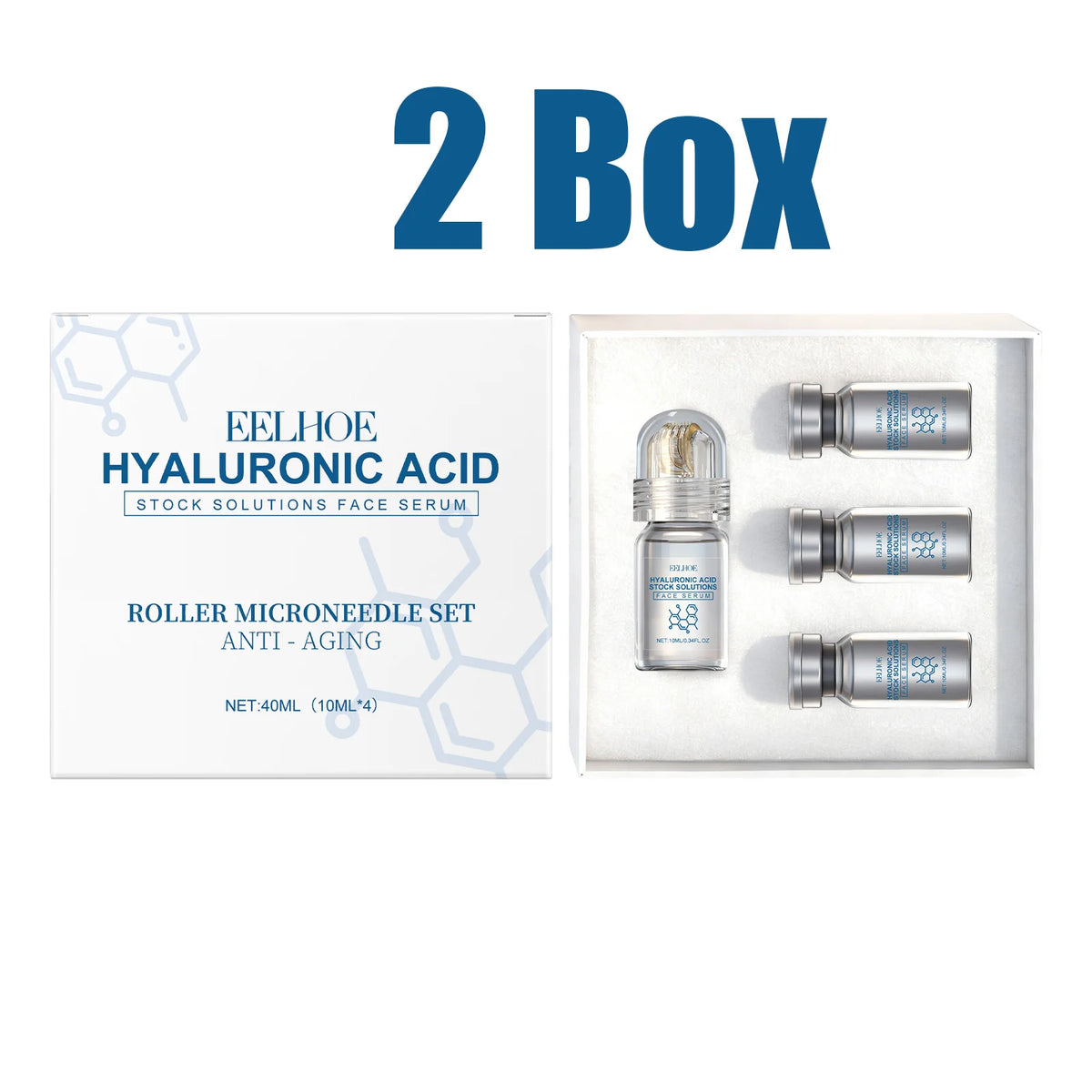 Eelhoe Hyaluronic Acid Serum With Microneedle Roller Set