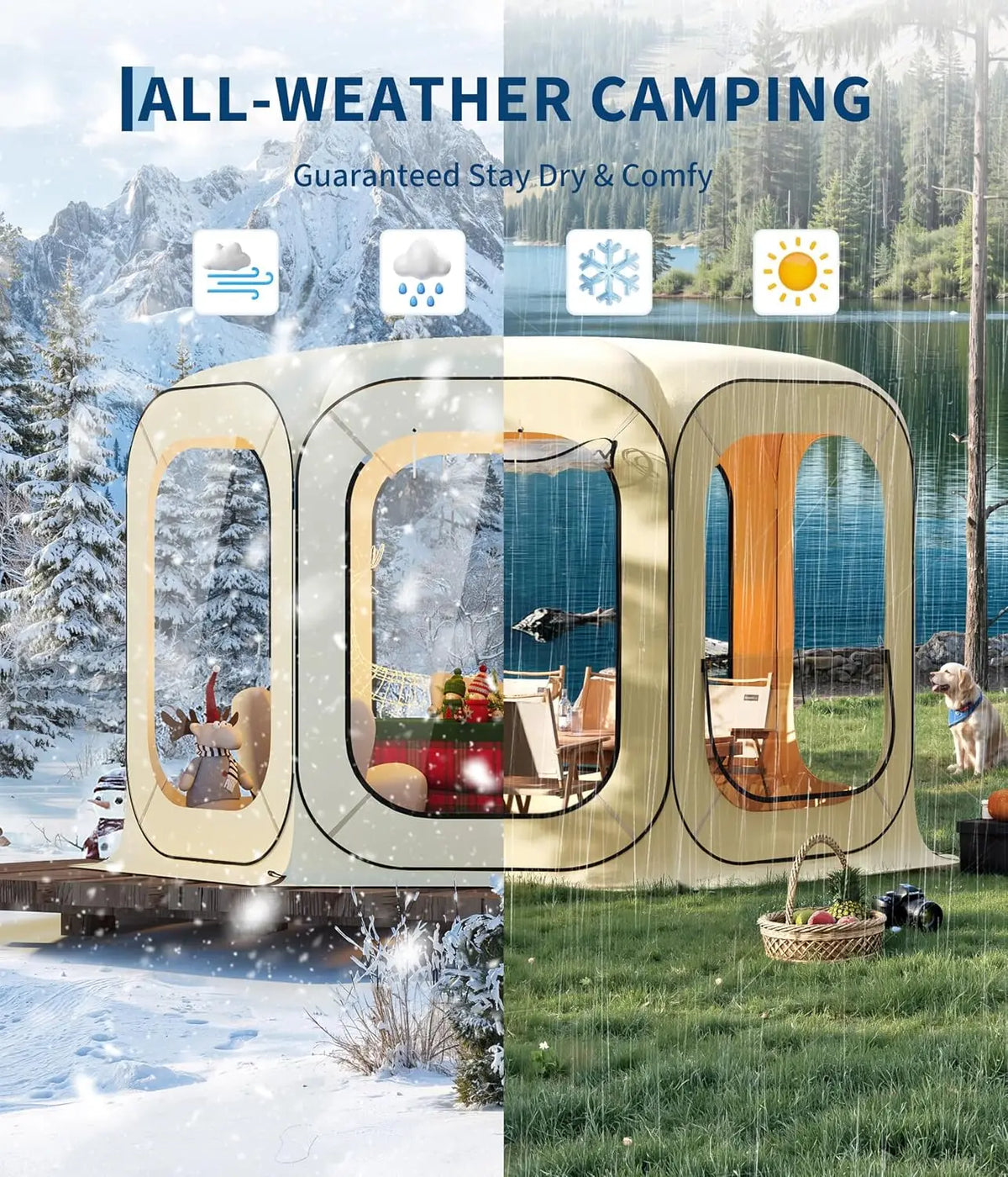 Tacleekii Portable Pop Up Screen Tent For Camping And Patio