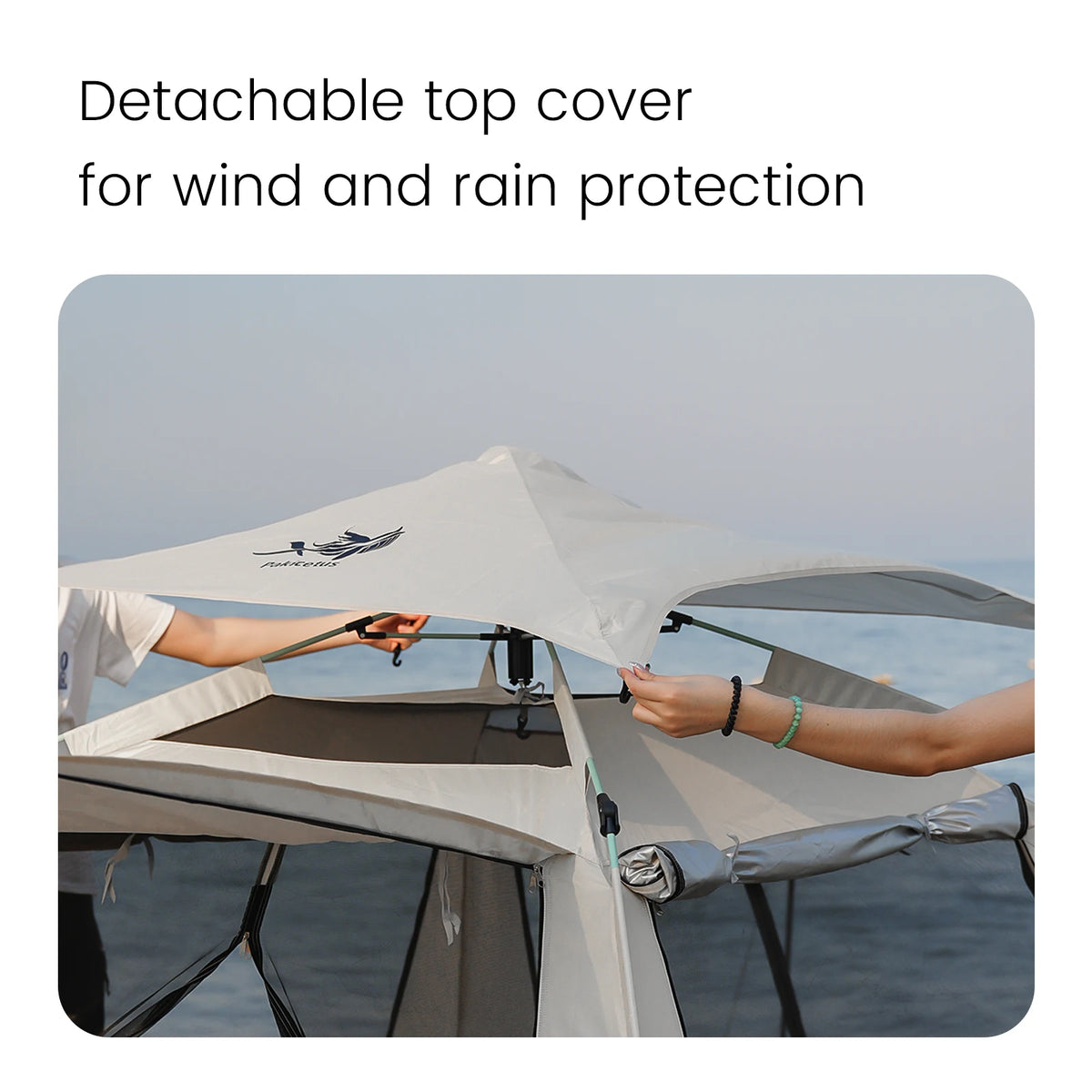PAKICETUS 1-3 Person Pop Up Inflatable Camping Tent, 60s Quick Setup, Double Doors, Spacious Interior, Upgraded Ventilation, Portable Carry Bag for Outdoor Backpacking Car Camping