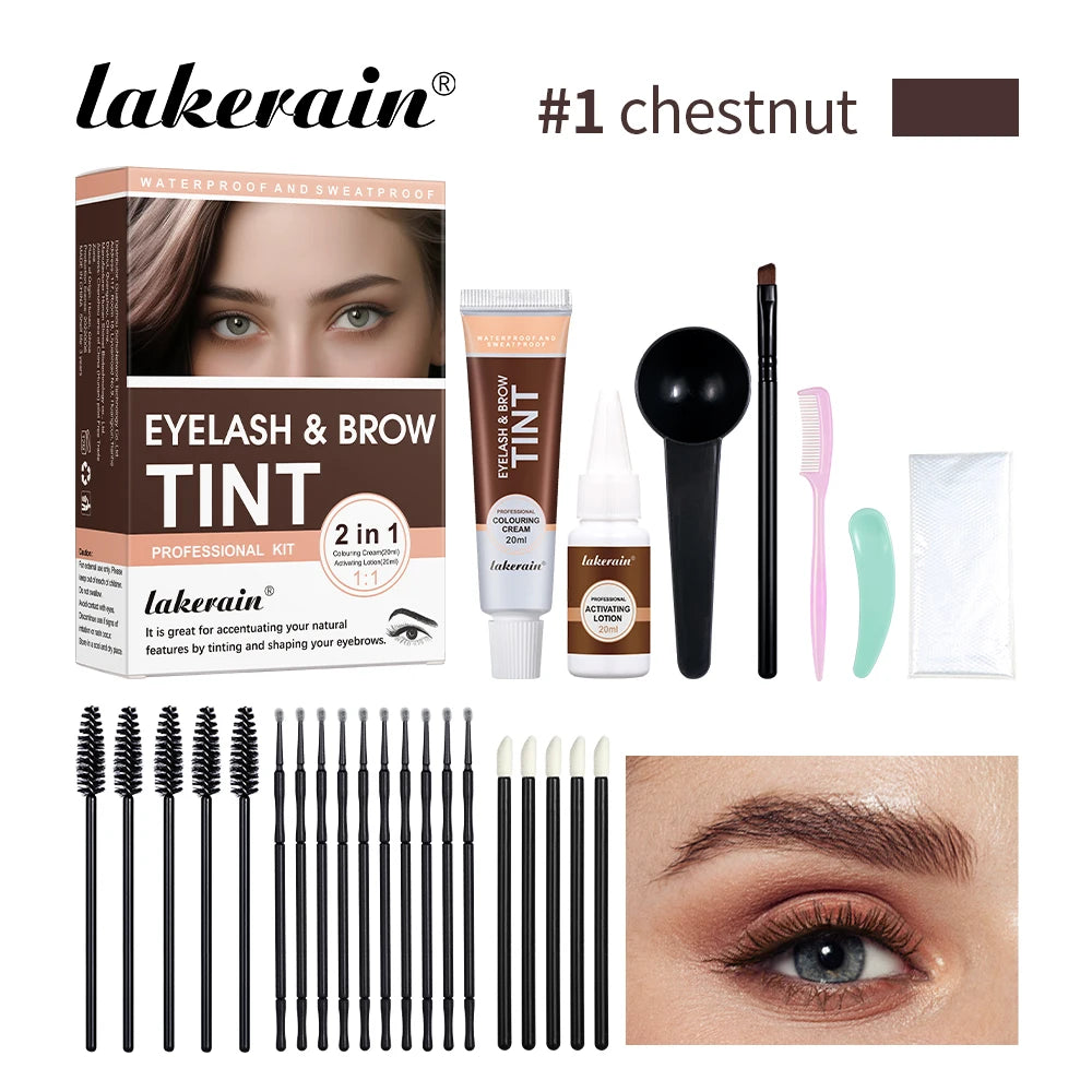 Lakerain Eyelash And Brow Tint Kit For Easy DIY Use