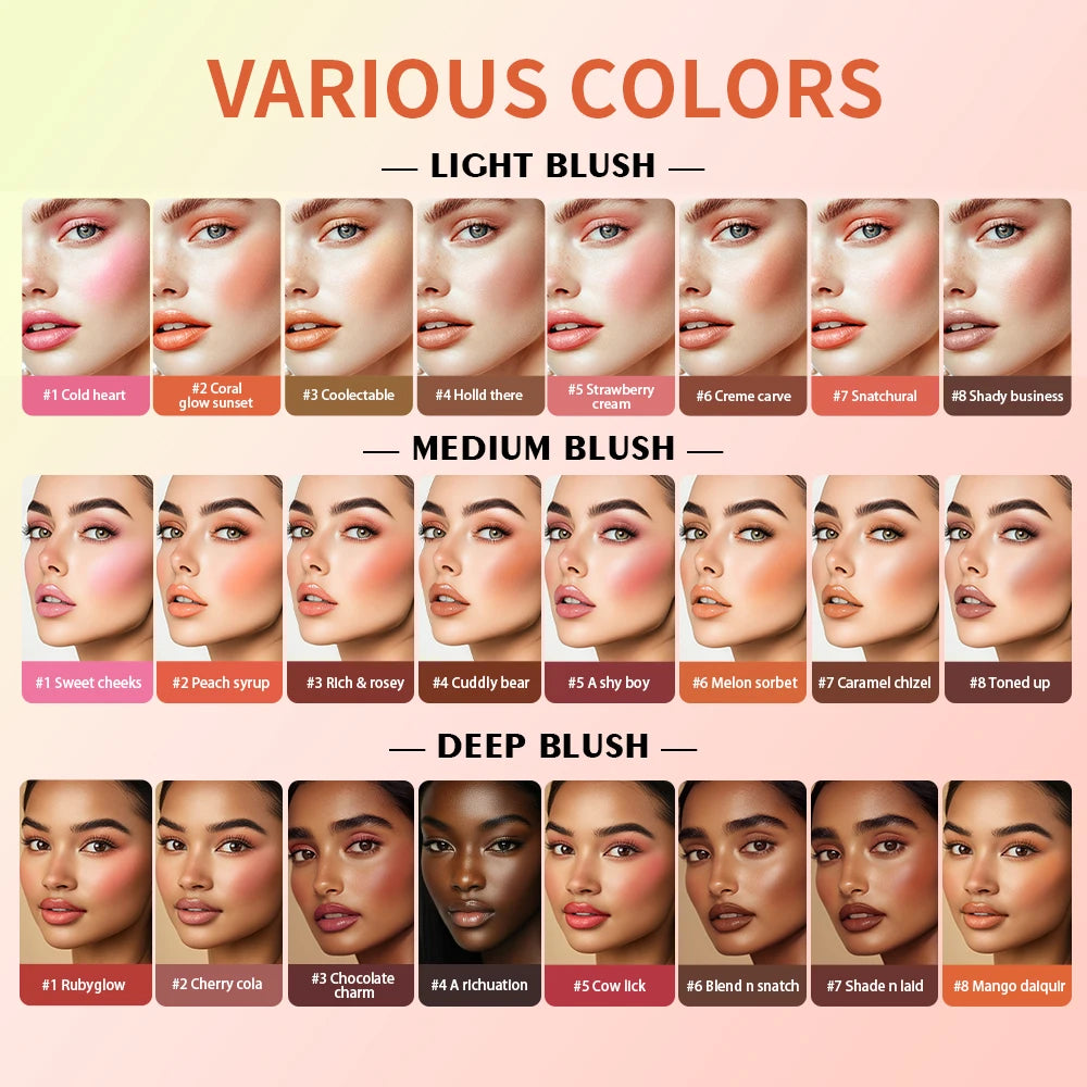 Ibcccndc Cream Blush Palette for Natural Blendable Face Makeup