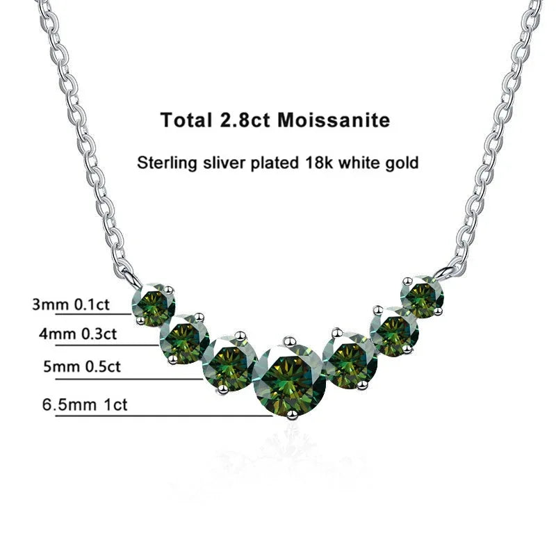Moissanite Necklace in 925 Sterling Silver for Elegant Gifting