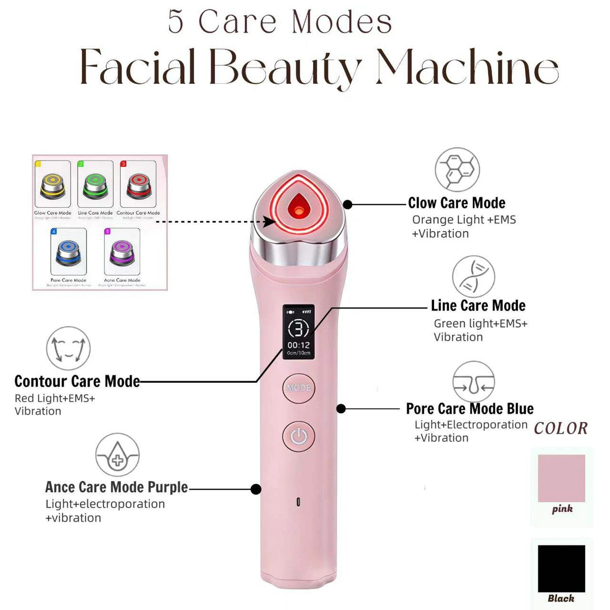 Age-R Booster Facial Skin Care Device for Home Beauty Treatments