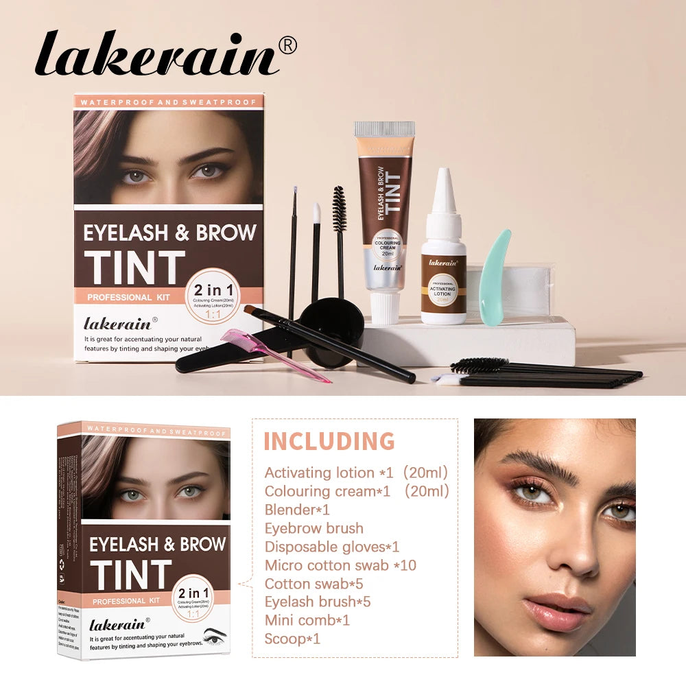 Lakerain Eyelash And Brow Tint Kit For Easy DIY Use