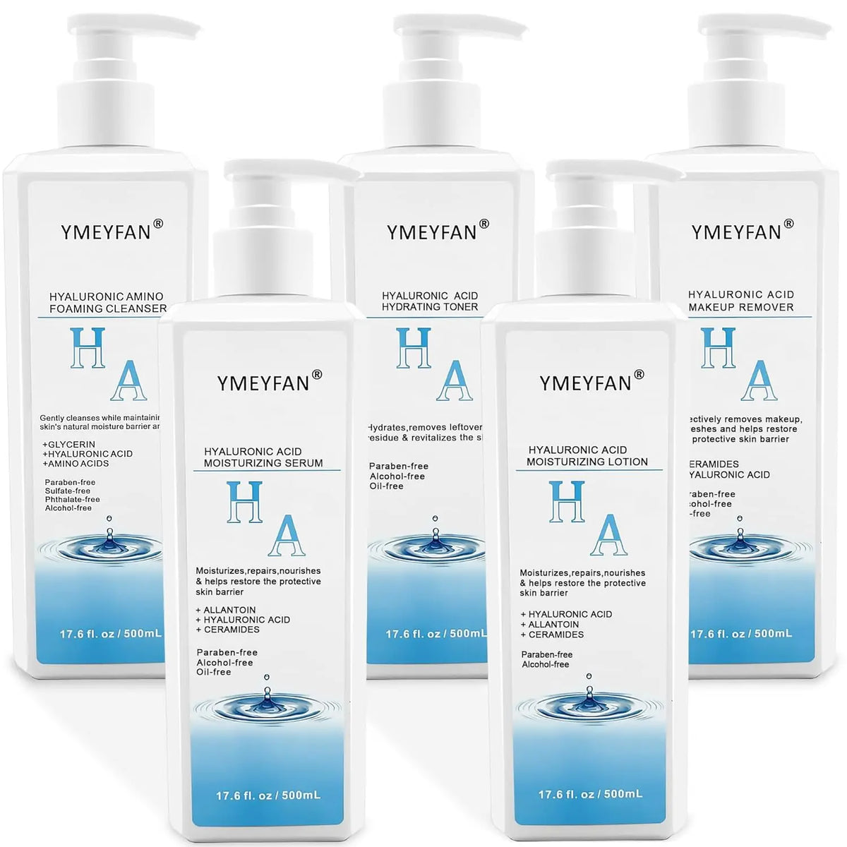YMEYFAN Five In One Hyaluronic Acid Skincare Set For Hydration