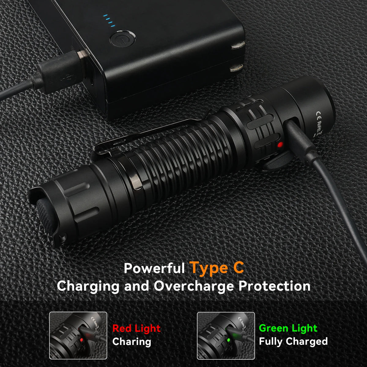 Wurkkos TD02 Tactical Flashlight 2000 Lumens 18650 Rechargeable Battery Direct Shipping from Overseas Warehouse