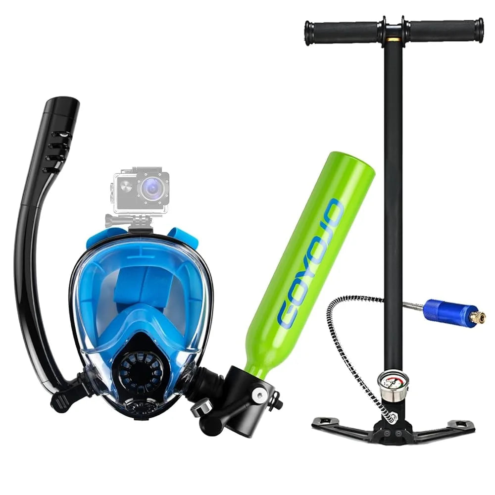 GOYOJO Portable Diving Tank With Snorkel Mask Underwater Breathing System