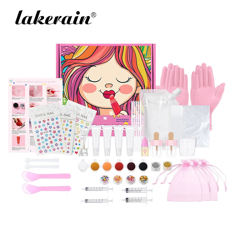 ibcccndc DIY Lip Gloss Making Kit With Nourishing Cosmetic Base