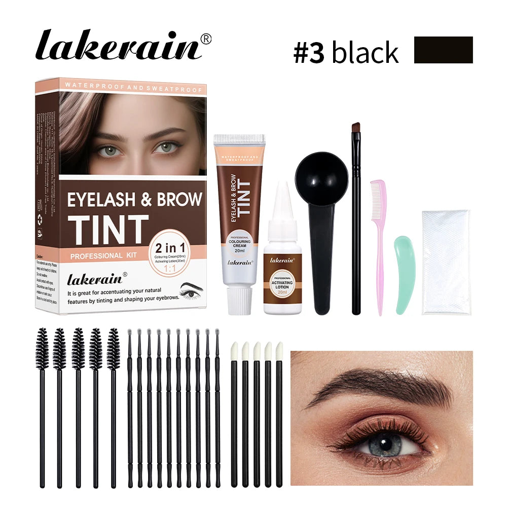 Lakerain Eyelash And Brow Tint Kit For Easy DIY Use