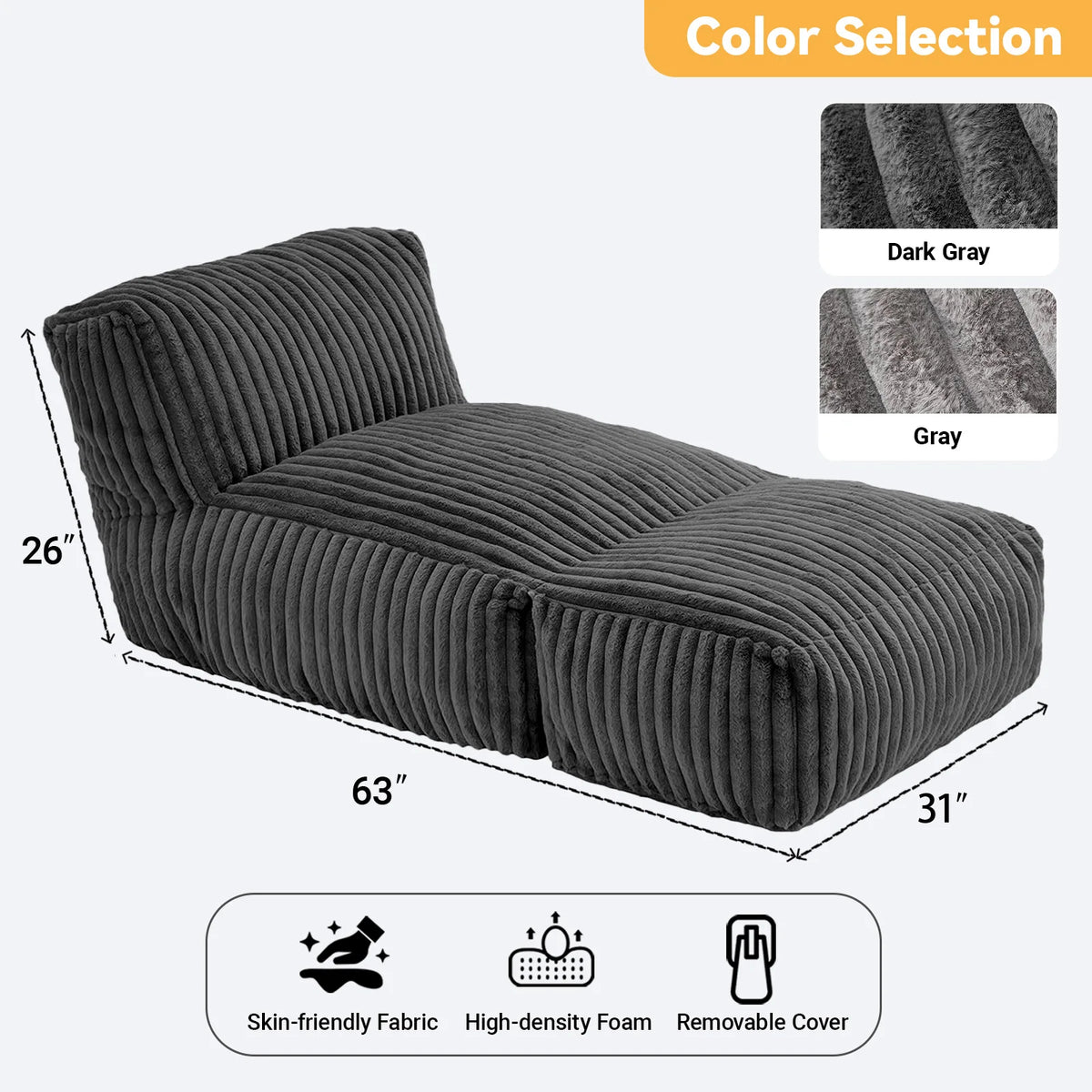 Folding Sofa Bed Convertible Sleeper Chair With Back Support