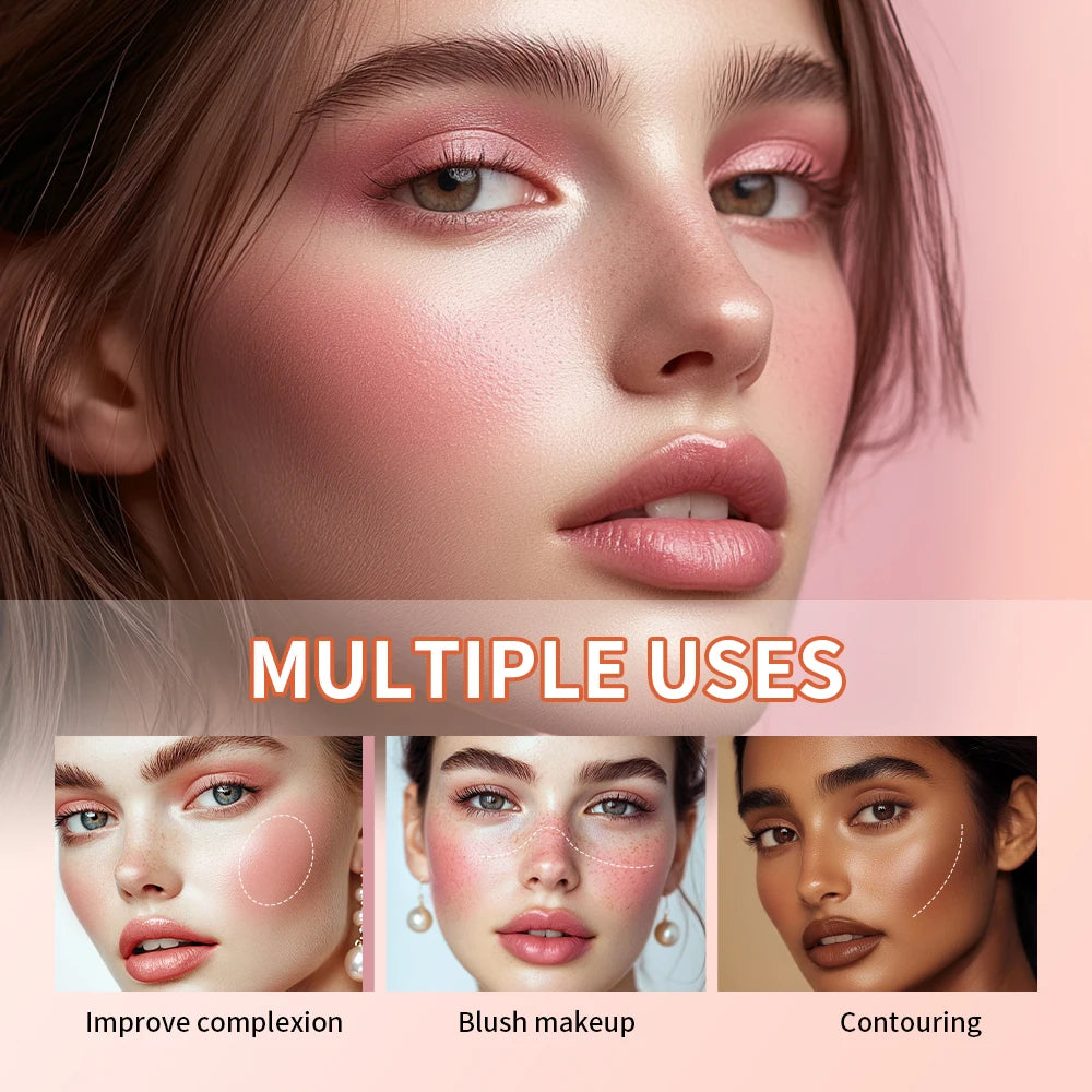 Ibcccndc Cream Blush Palette for Natural Blendable Face Makeup