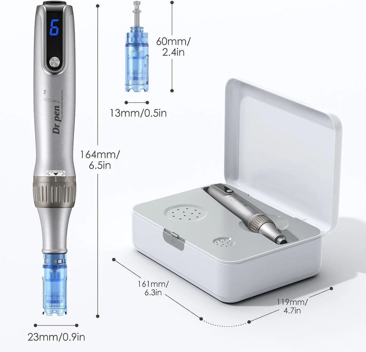 M8S Dr Pen Microneedling Derma Pen With 12 Needle Cartridges