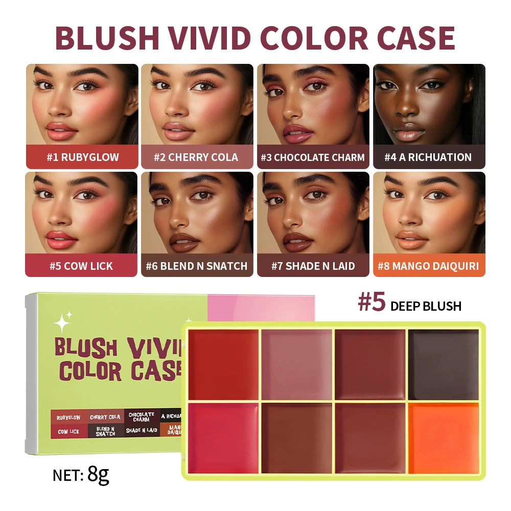 Ibcccndc Cream Blush Palette for Natural Blendable Face Makeup