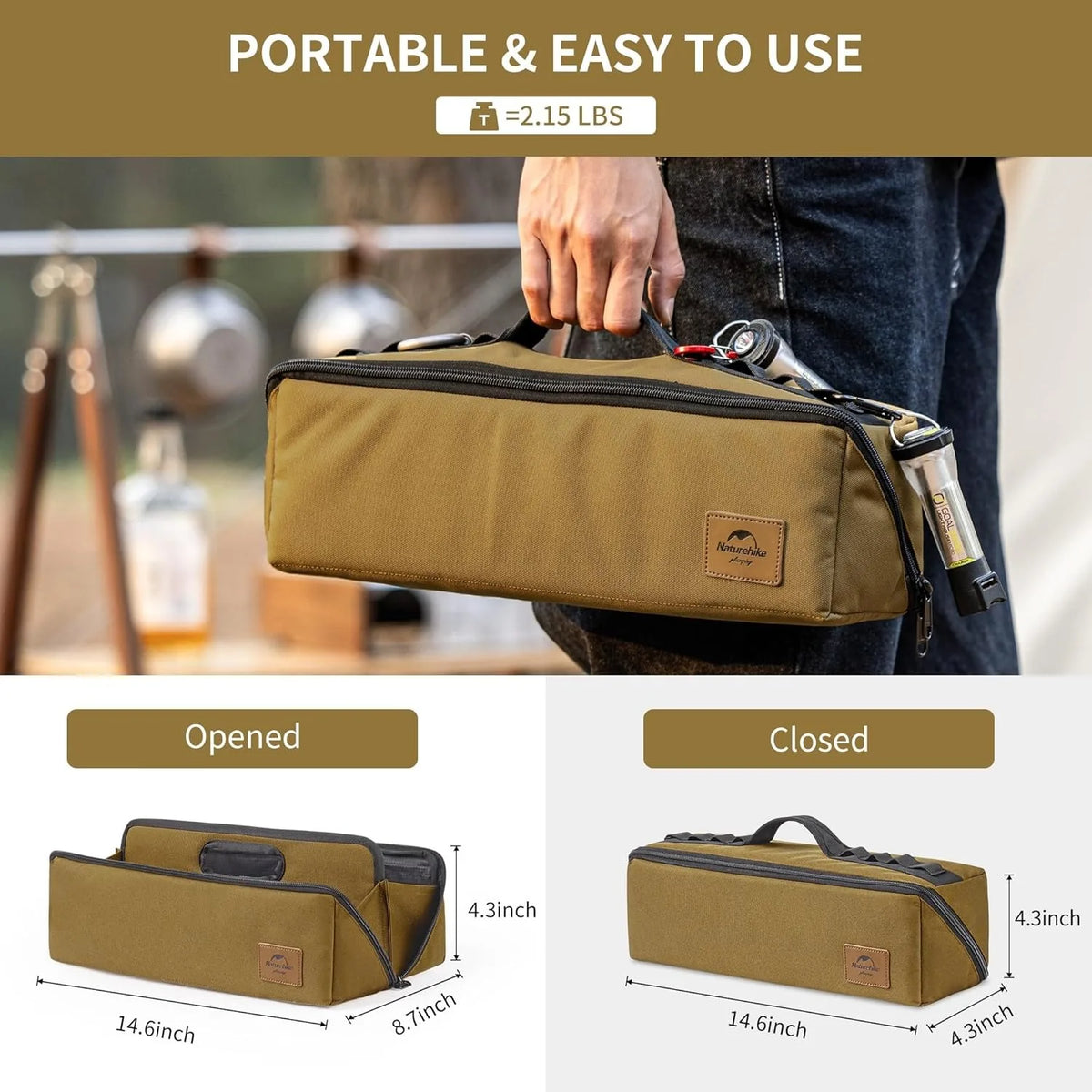 Naturehike Folding Camping Tool Storage Bag For Outdoor Use