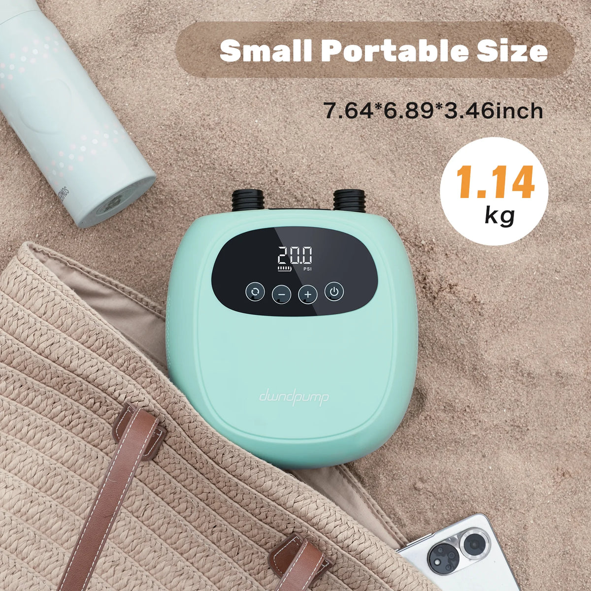Dwndpump Electric SUP Air Pump With Battery Inflation And Deflation
