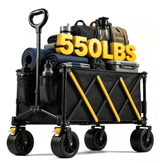 Heavy Duty Folding Wagon Cart Portable Outdoor Utility Trolley