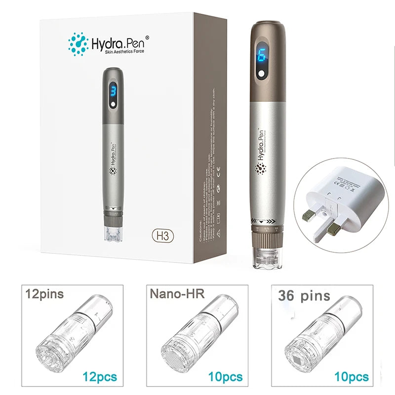 H3 Hydra Pen Microneedling Device With Replacement Needle Cartridges