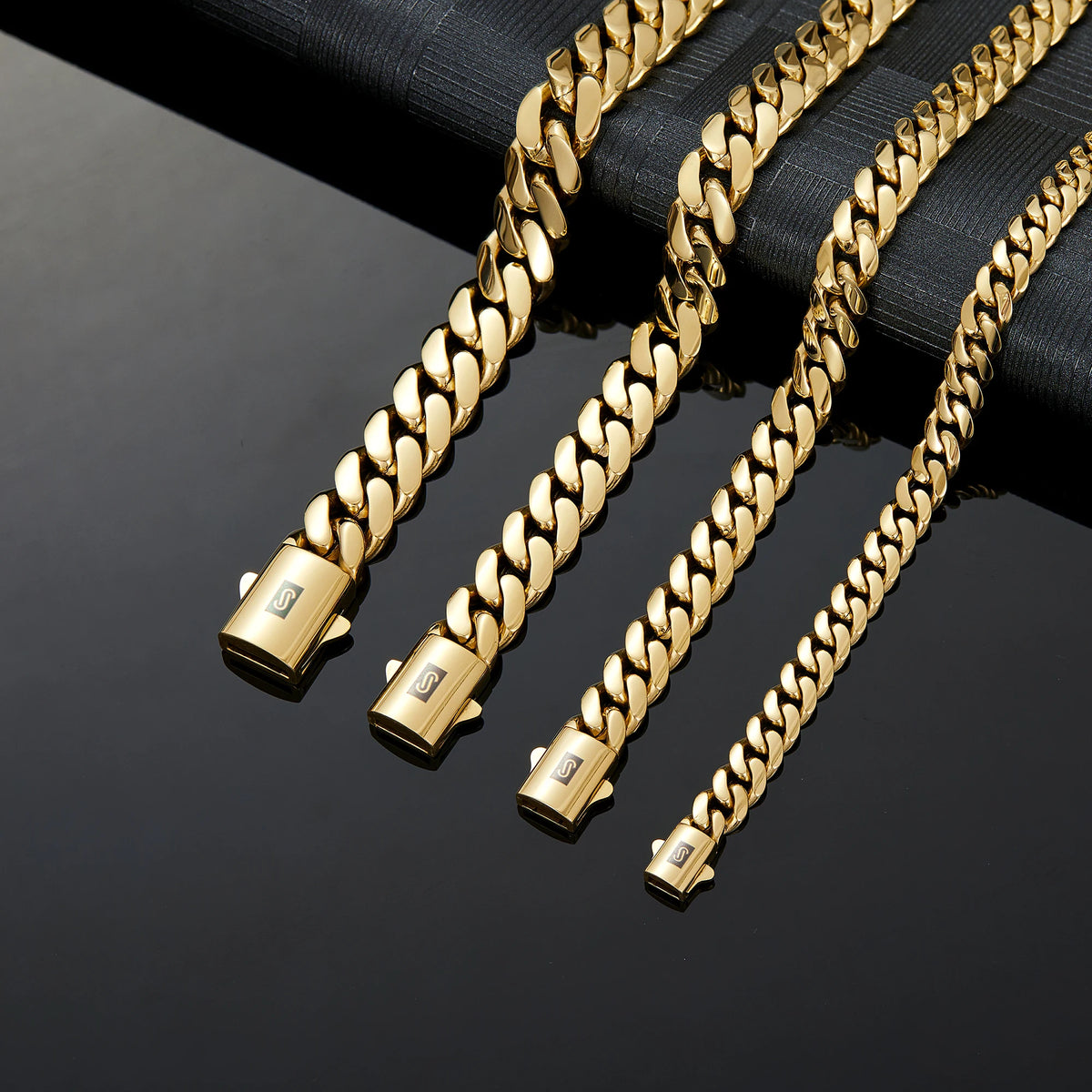 Stainless Steel Cuban Miami Link Chain Necklace for Unisex 316L