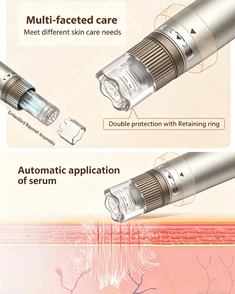 H3 Hydra Pen Microneedling Device With Replacement Needle Cartridges