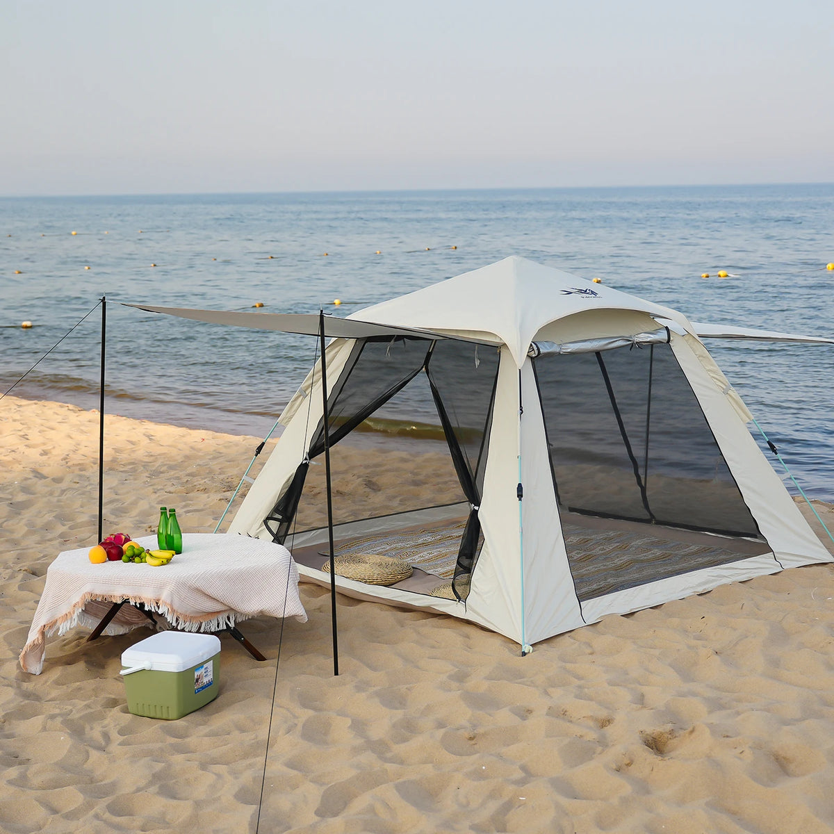 PAKICETUS 1-3 Person Pop Up Inflatable Camping Tent, 60s Quick Setup, Double Doors, Spacious Interior, Upgraded Ventilation, Portable Carry Bag for Outdoor Backpacking Car Camping