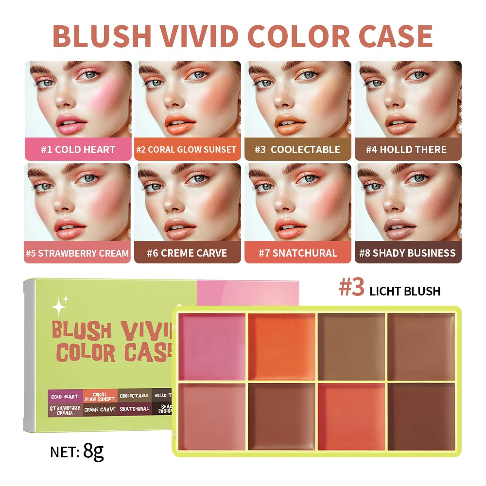 Ibcccndc Cream Blush Palette for Natural Blendable Face Makeup