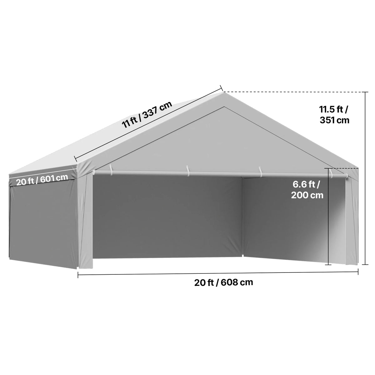 SucceBuy Carport Replacement Canopy Potable Garage Tent Tarp UV-Resistant& Waterproof Car Shelter Tarp Heavy Duty Car Port Cover