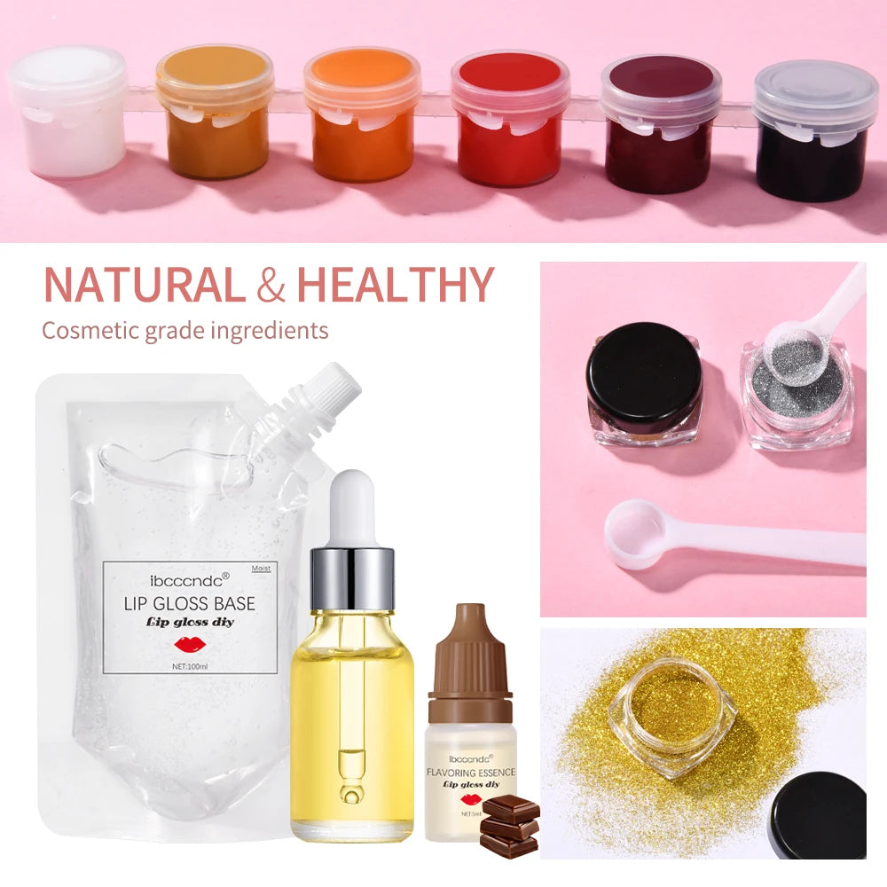 ibcccndc DIY Lip Gloss Making Kit With Nourishing Cosmetic Base