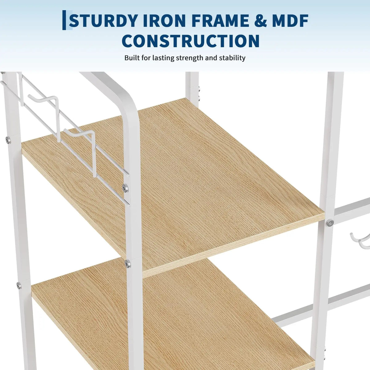 3 Tier Purse Organizer Rack For Closet With 20 Handbag Hangers, Side Hooks, Wheels And Wood Shelves For Bedroom Entryway Storage