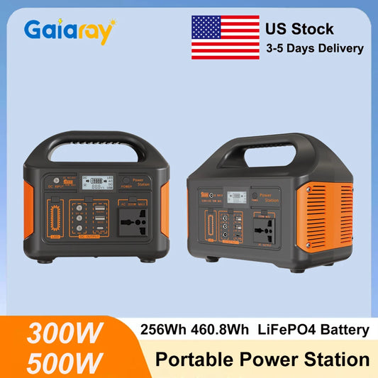 GaiaRay Portable Power Station With LiFePO4 Battery Emergency Backup