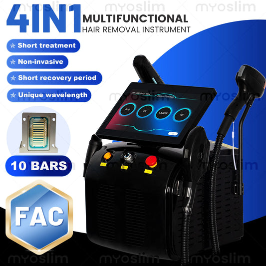 4 in 1 5000W Multifunctional Beauty Machine Diode Laser Pico DPL RF Skin Rejuvenation Hair Removal Tattoo Removal Equipmen