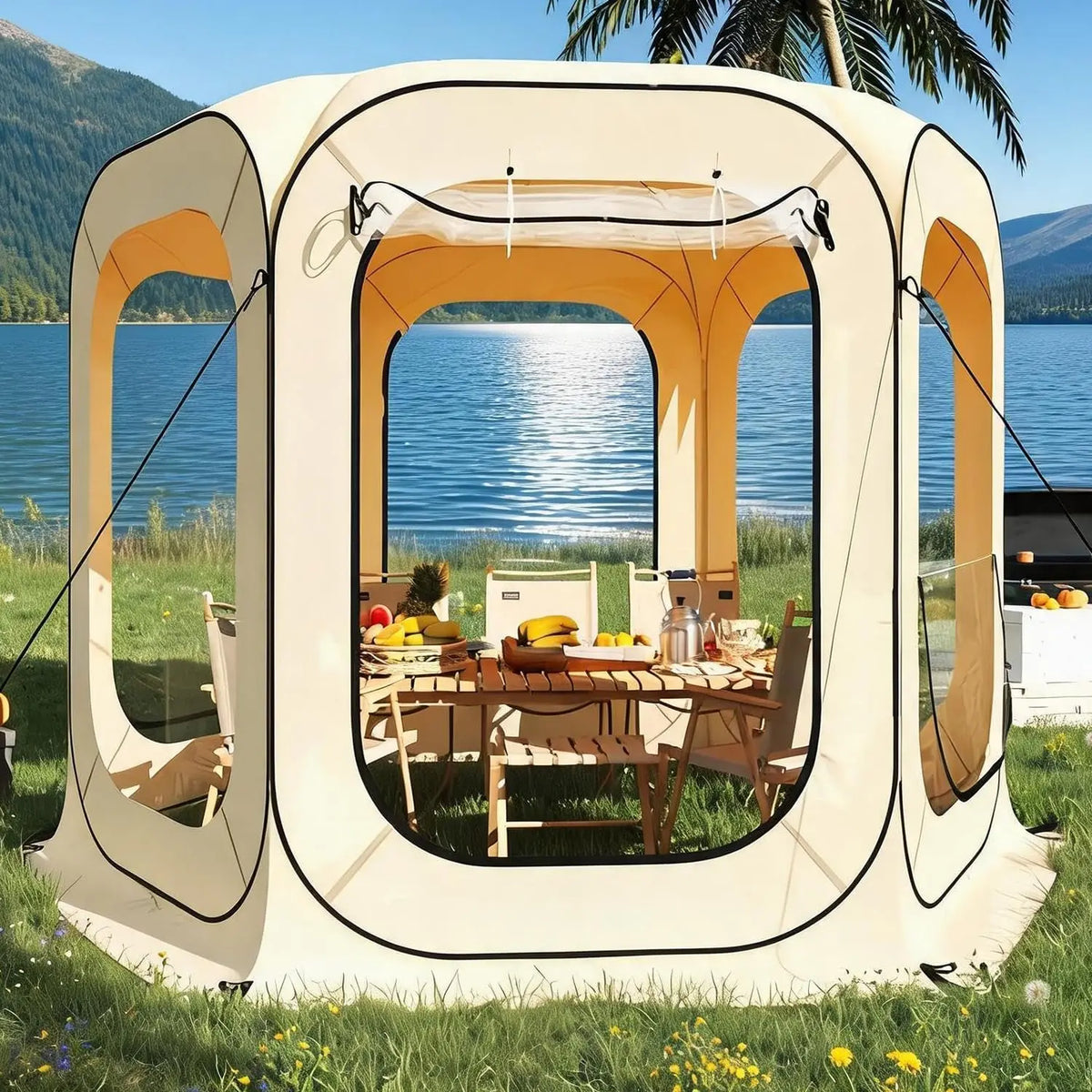 Tacleekii Portable Pop Up Screen Tent For Camping And Patio