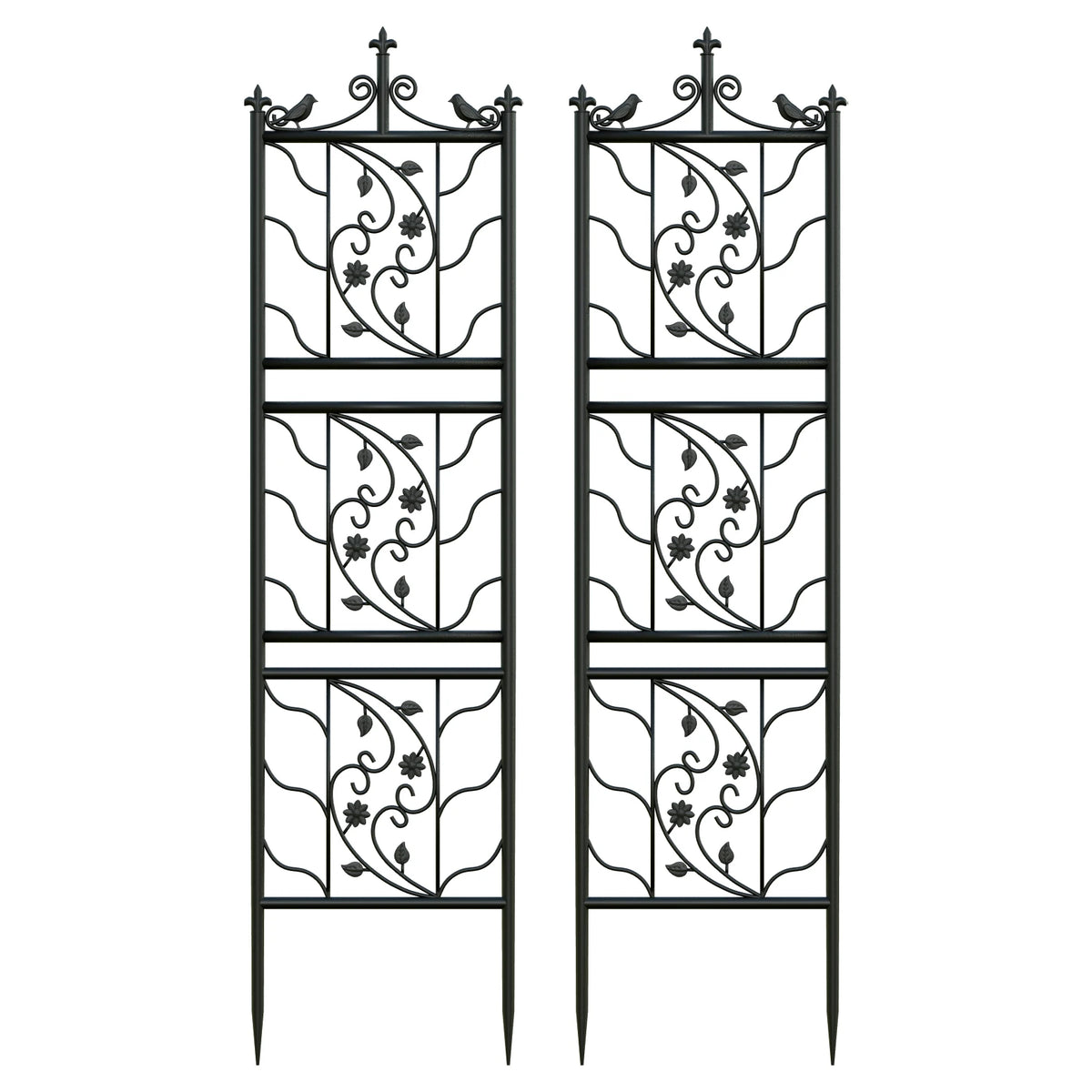 Metal Garden Trellis Panels for Climbing Plants and Outdoor Fences