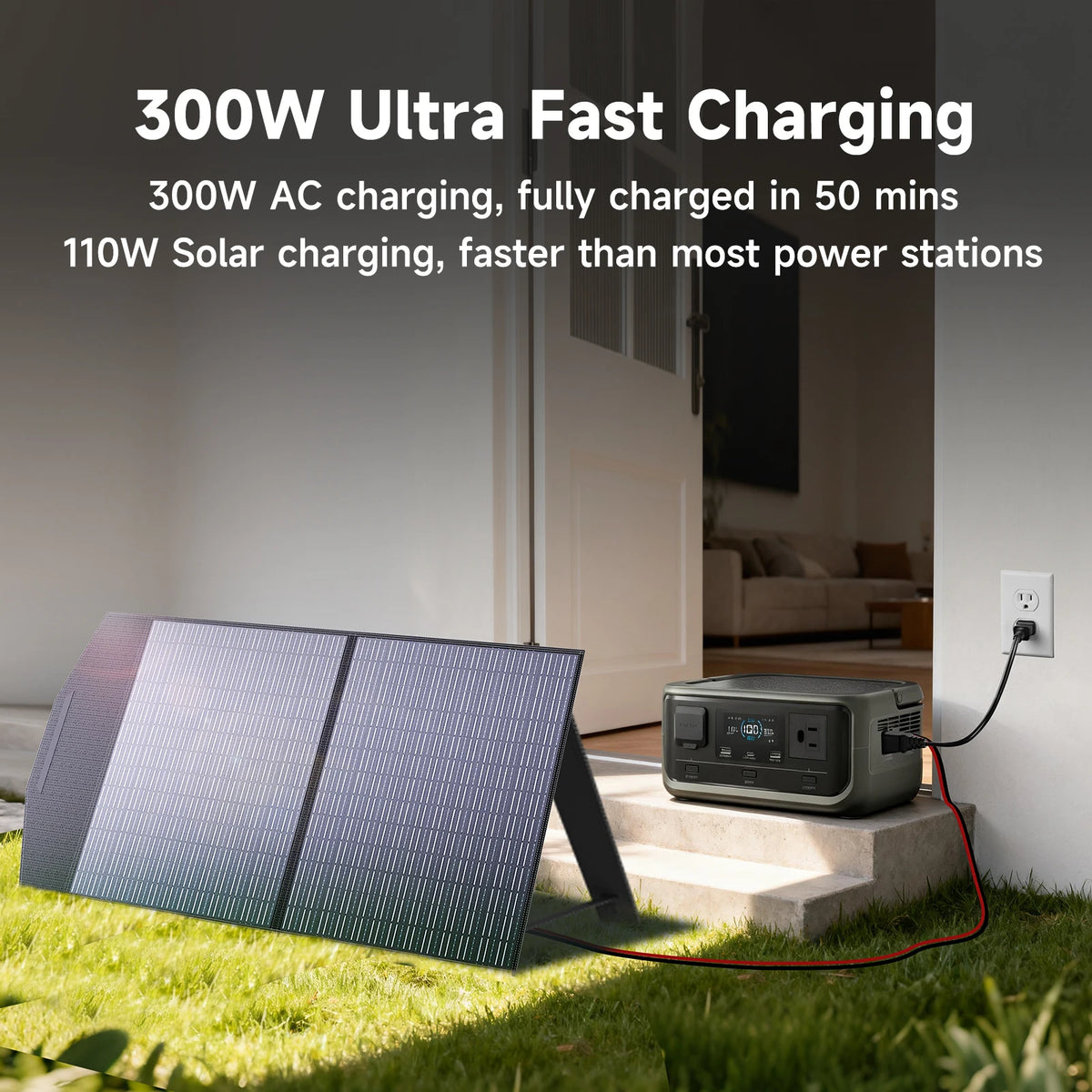 ALLPOWERS VOLIX P300 Portable Solar Generator With Monocrystalline Panel