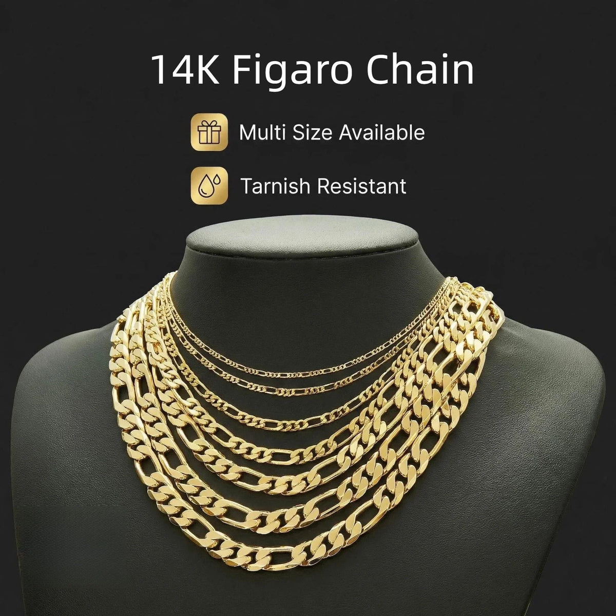 Waterproof Fade Resistant Cuban Link Chain Necklace for Everyday Wear