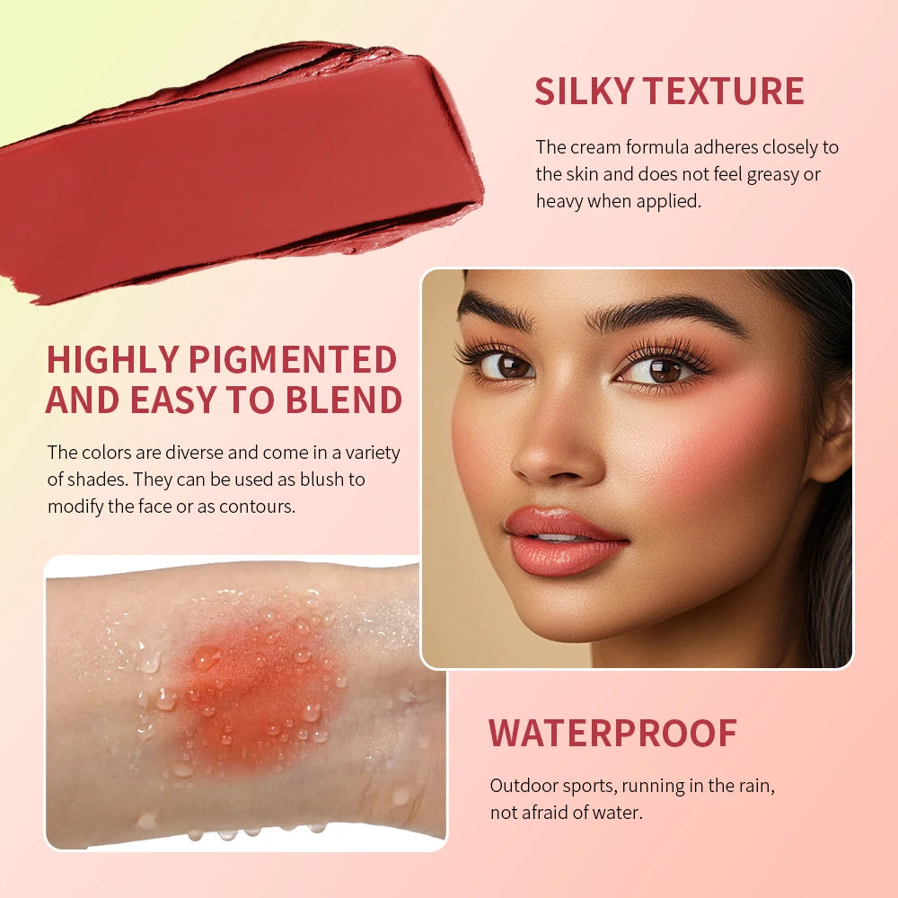 Ibcccndc Cream Blush Palette for Natural Blendable Face Makeup