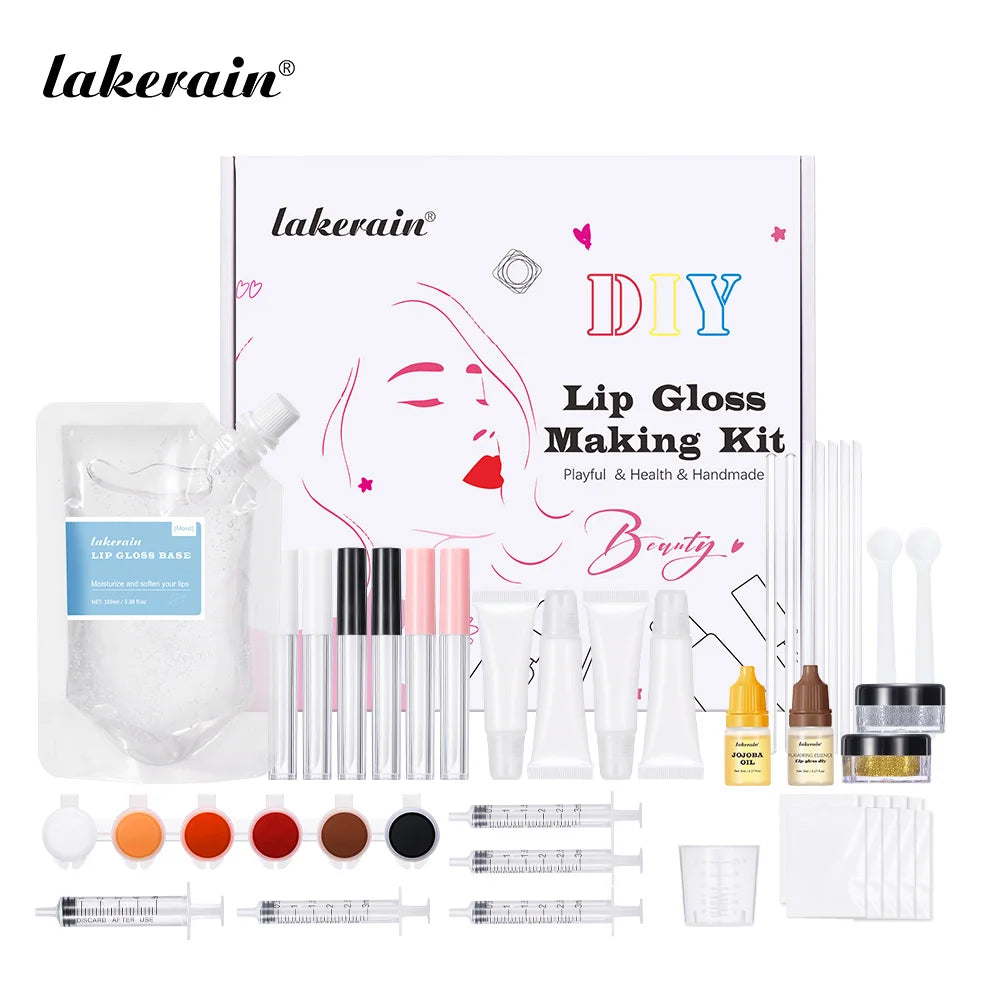ibcccndc DIY Lip Gloss Making Kit With Nourishing Cosmetic Base