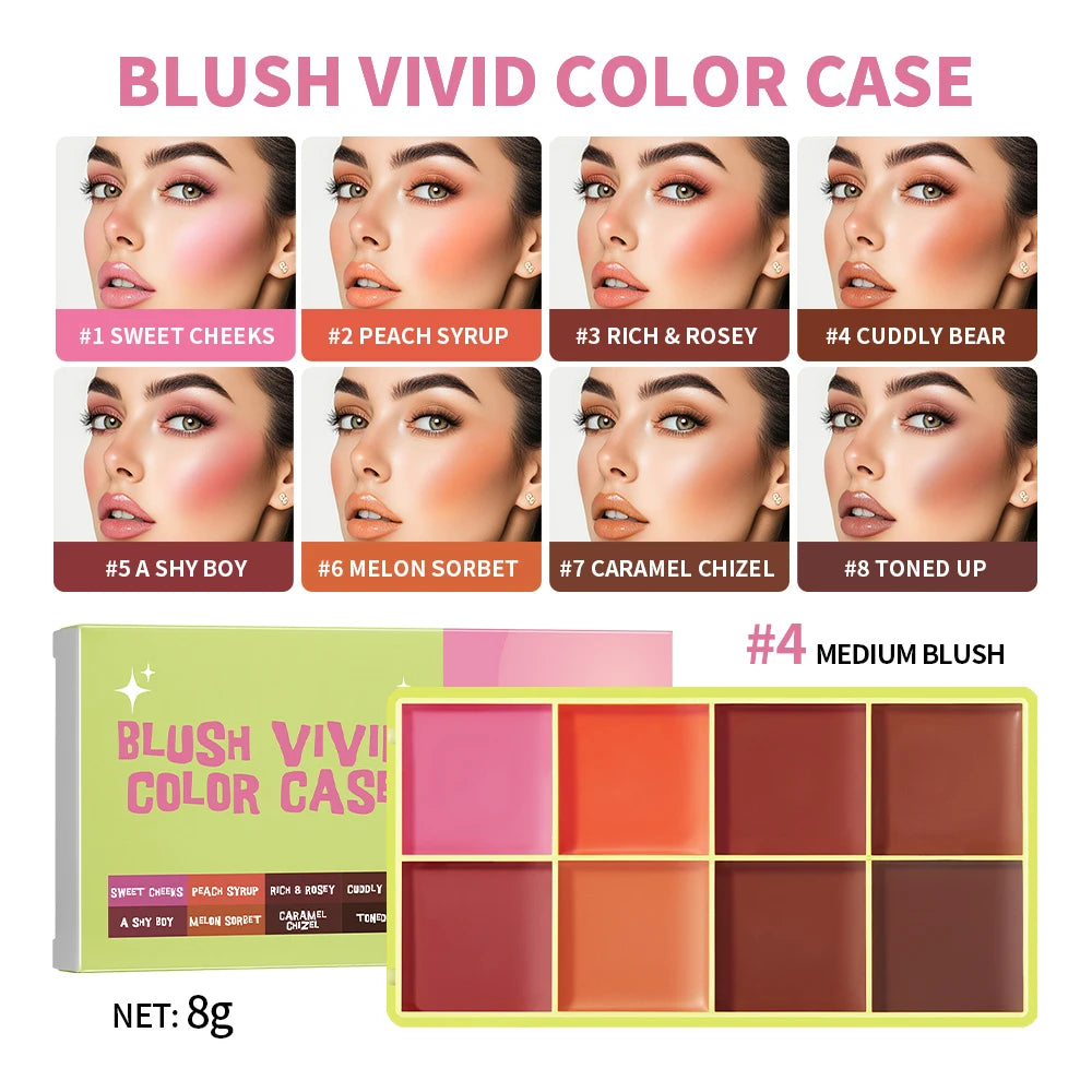 Ibcccndc Cream Blush Palette for Natural Blendable Face Makeup