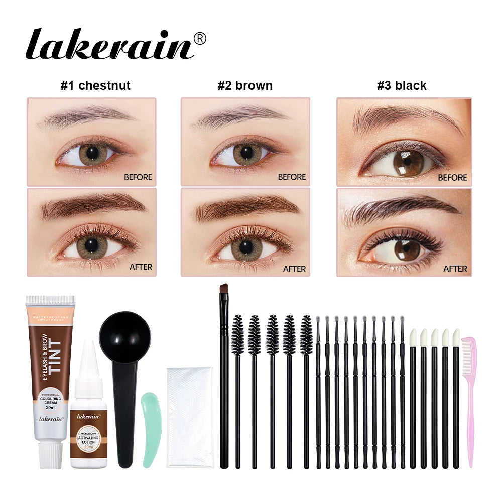 Lakerain Eyelash And Brow Tint Kit For Easy DIY Use