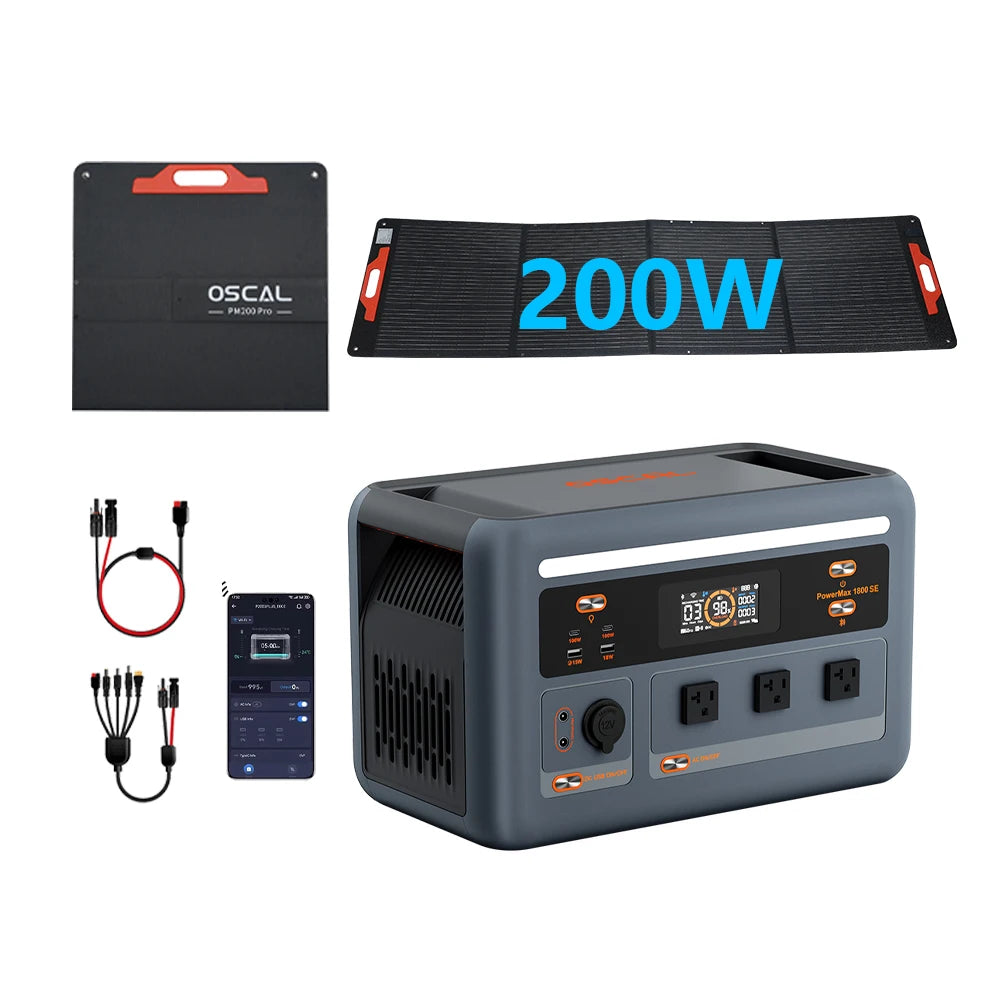 OSCAL PowerMax Portable Power Station With UPS And Solar Charging