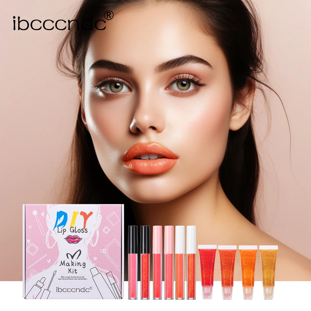ibcccndc DIY Lip Gloss Making Kit With Nourishing Cosmetic Base