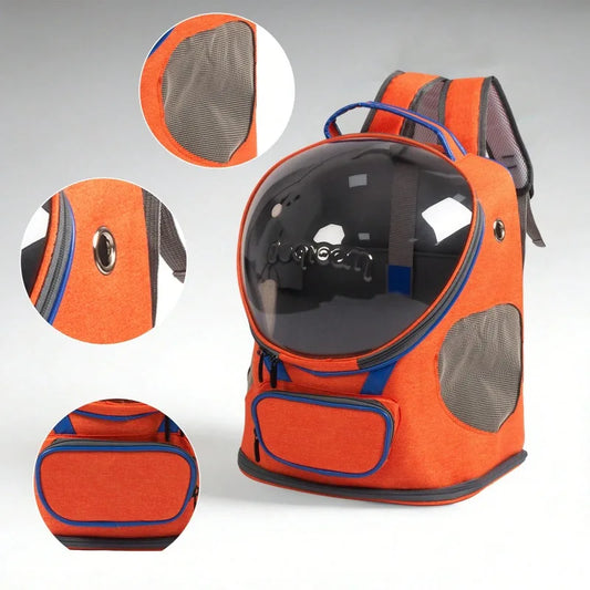 Foldable Breathable Transparent Pet Backpack Carrier For Travel