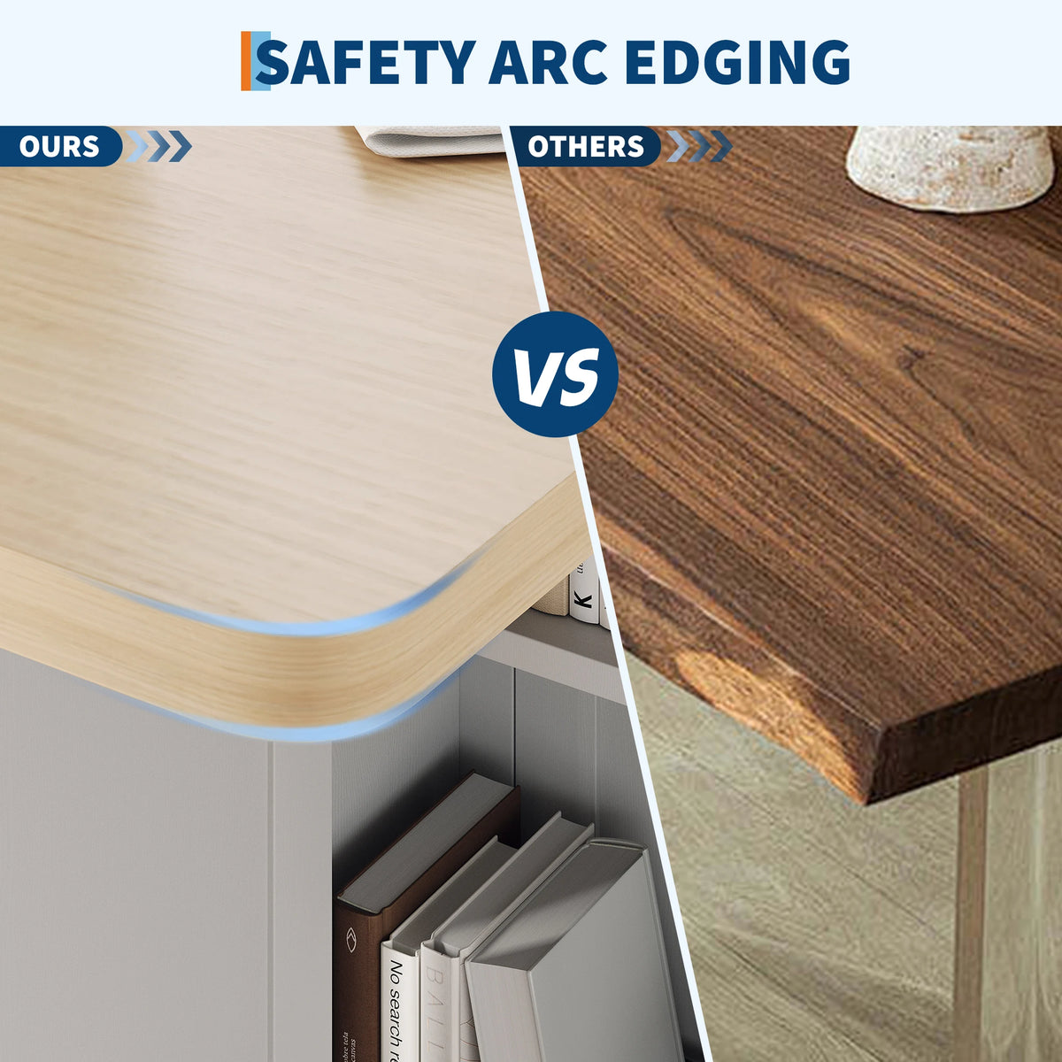 HiMISS Folding Dining Table With Storage Drawer And Shelves